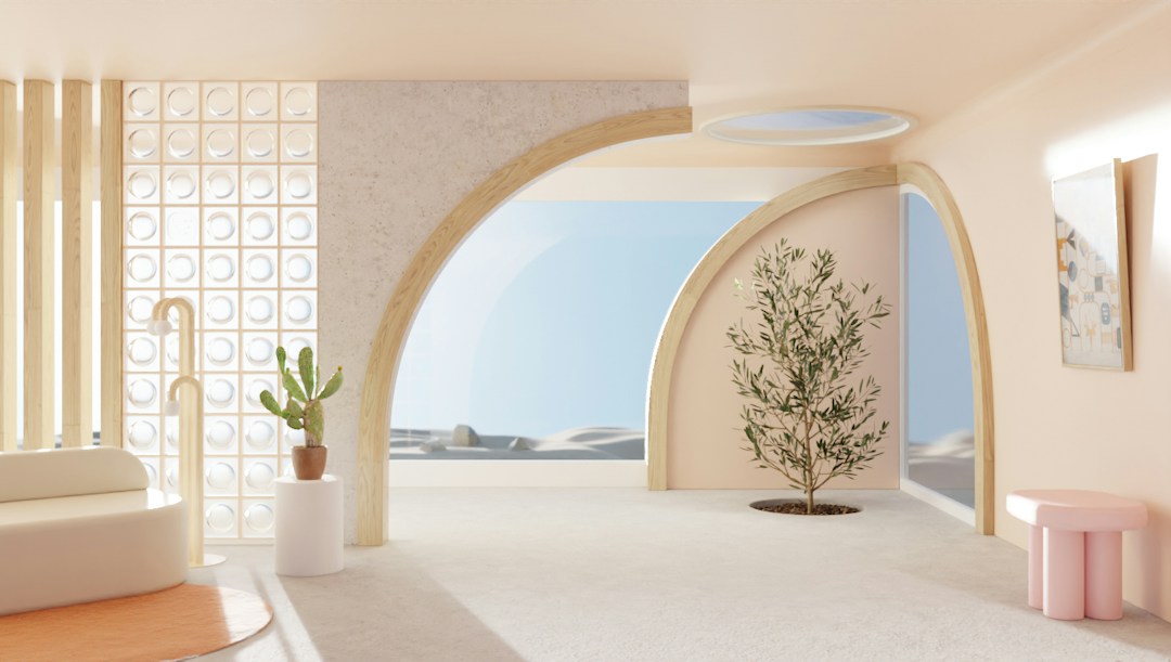 Salon avec vue sur les dunes