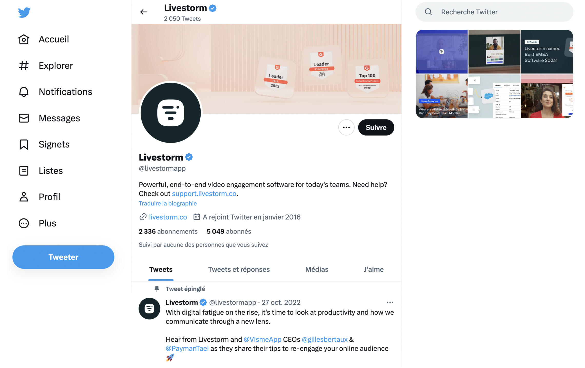 twitter livestorm