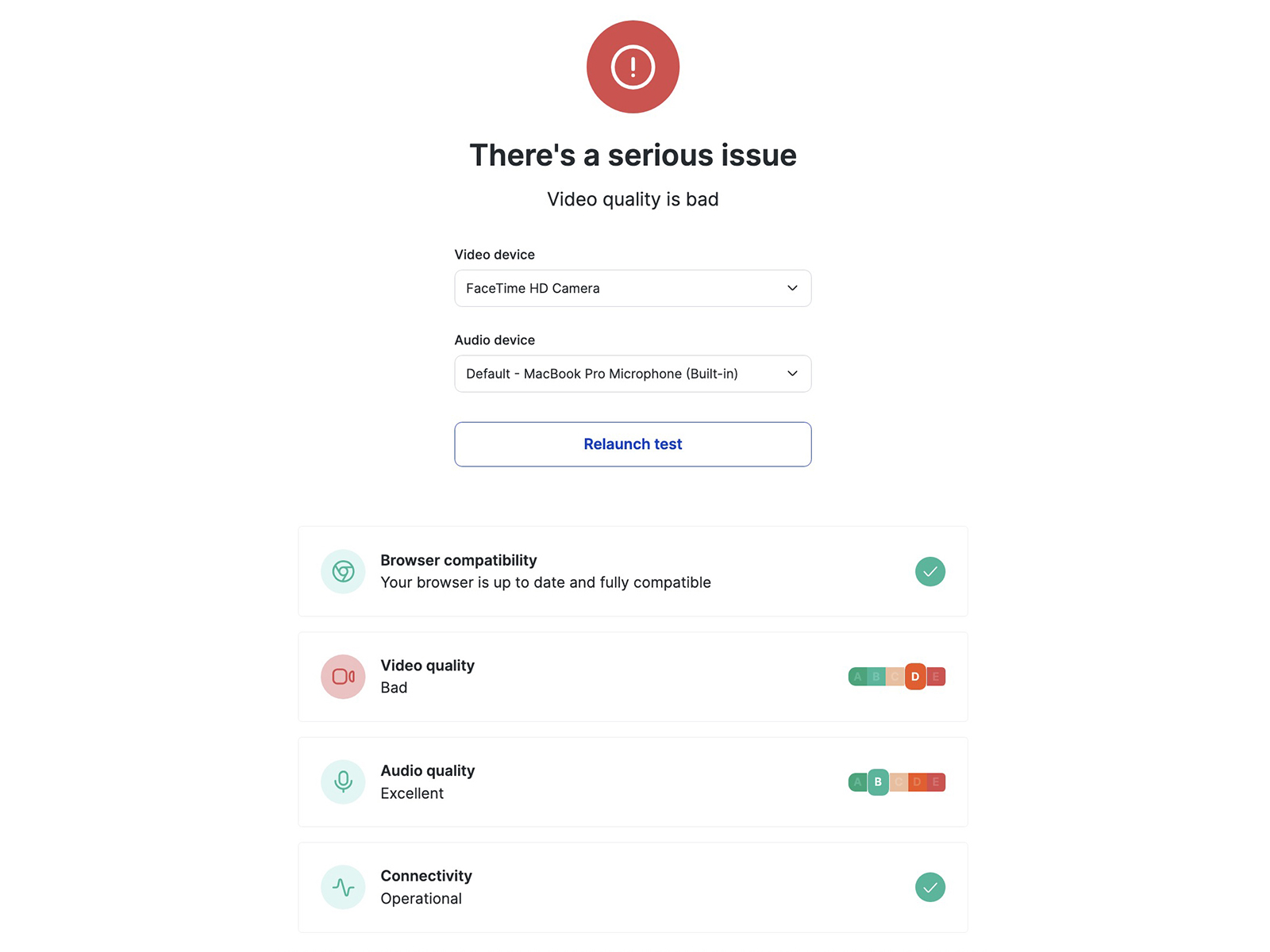 webinar internet connectivity test
