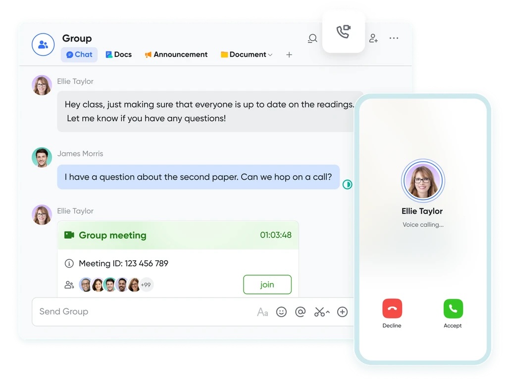 Lark video conferencing