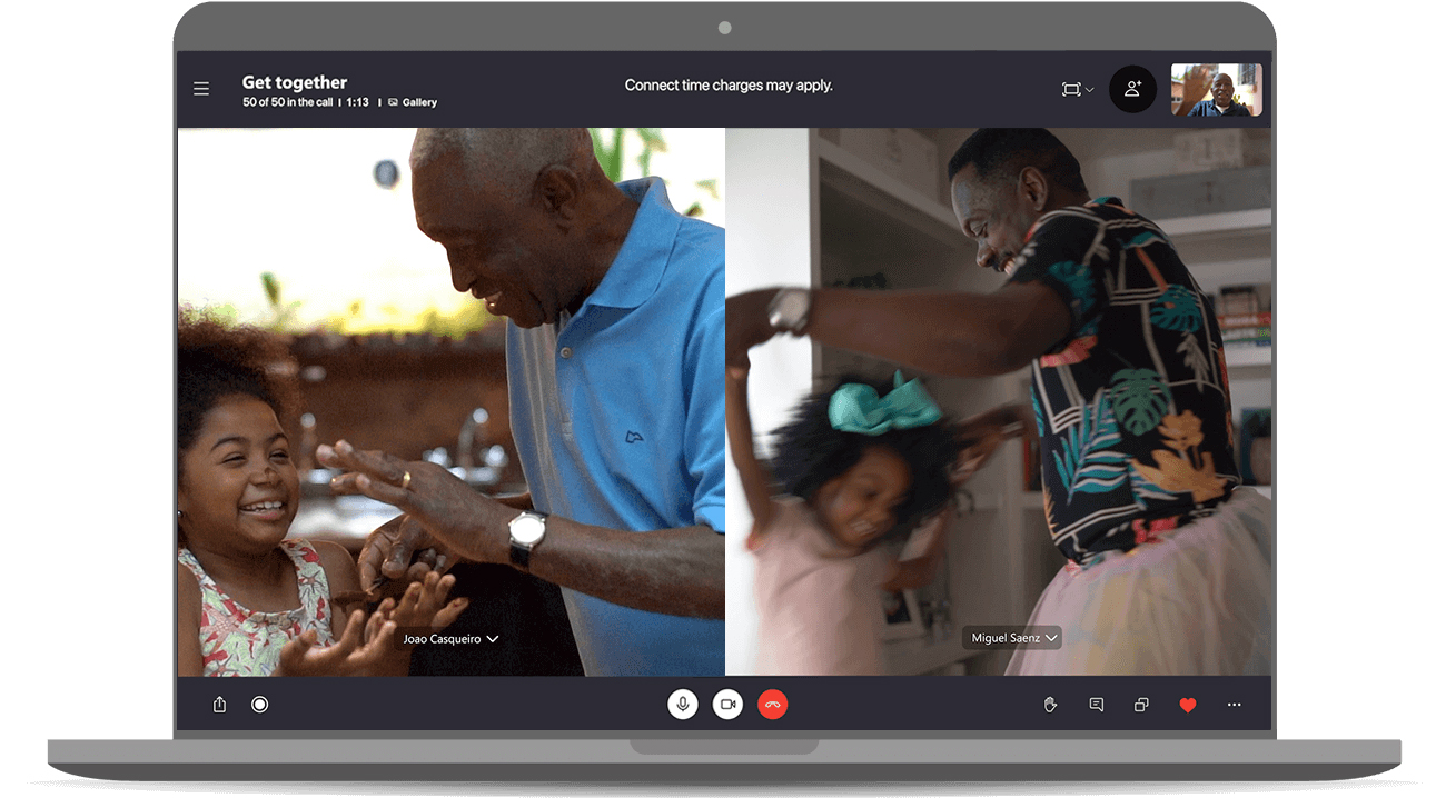 Skype video conferencing