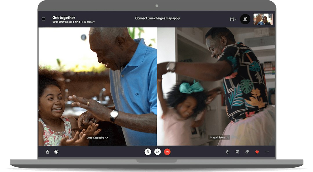 Skype video conferencing