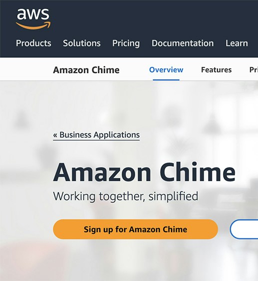Amazon Chime video conferencing