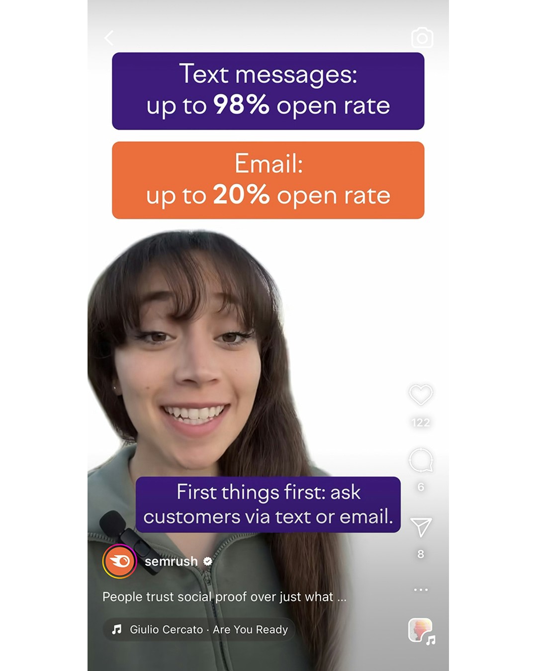 Semrush Instagram video marketing example