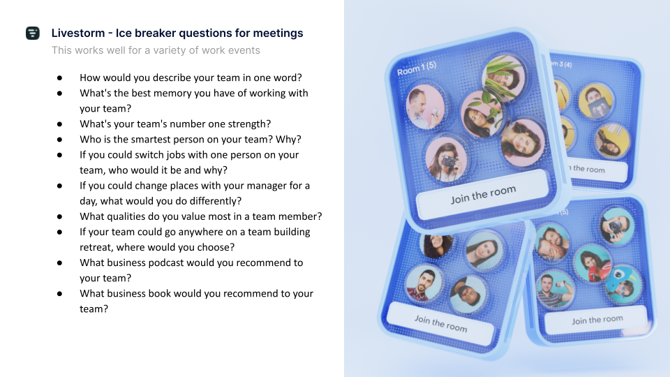 ice breaker questions meetings