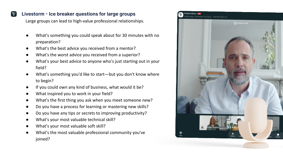 ice breaker questions large groups