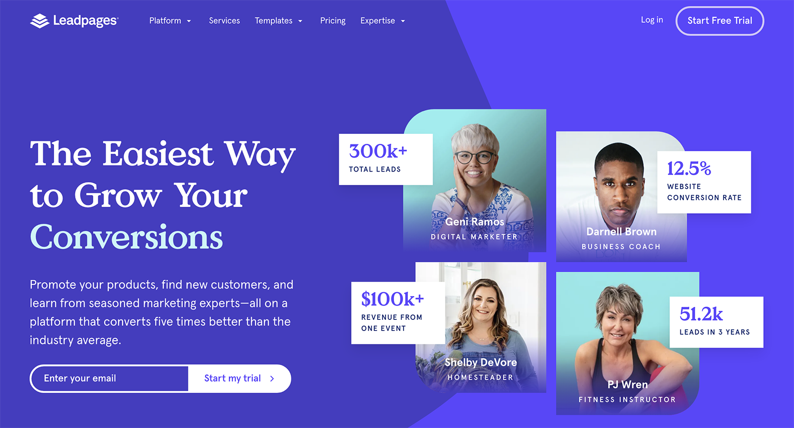 Leadpages for capturing website leads