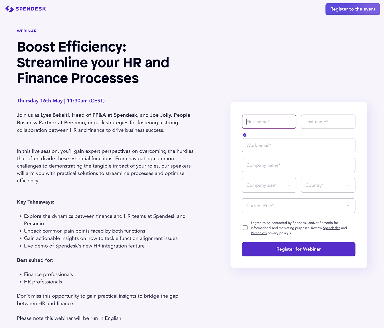 Spendesk webinar