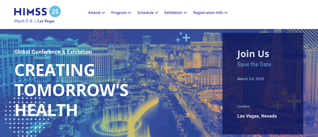 HIMSS conference homepage