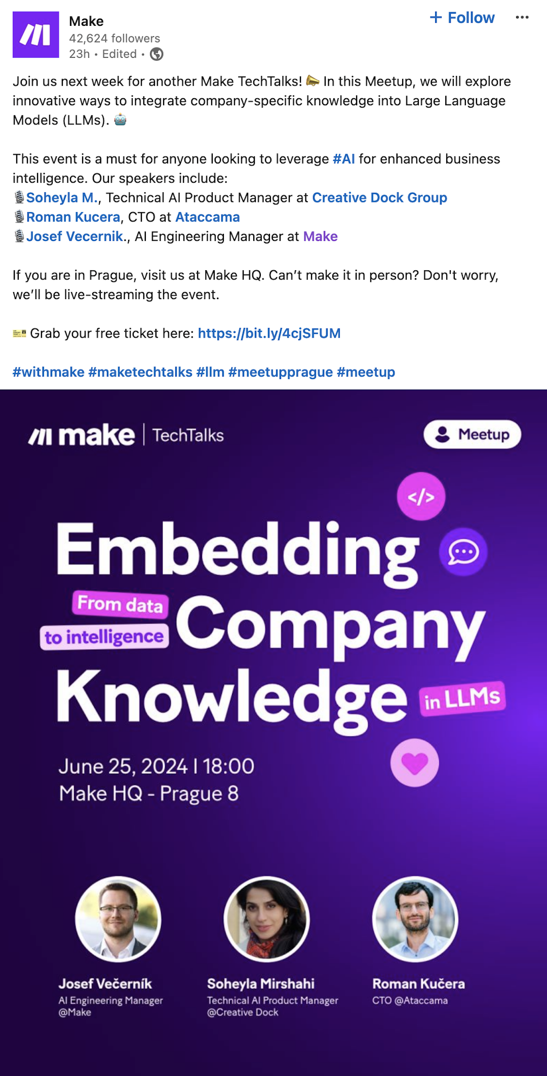 Make LinkedIn post