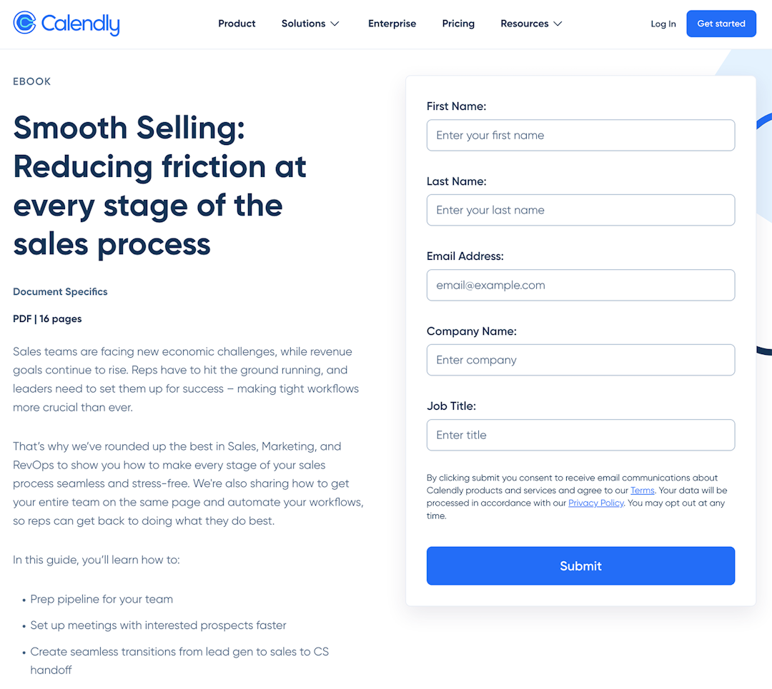 Smooth Selling ebook by Calendly