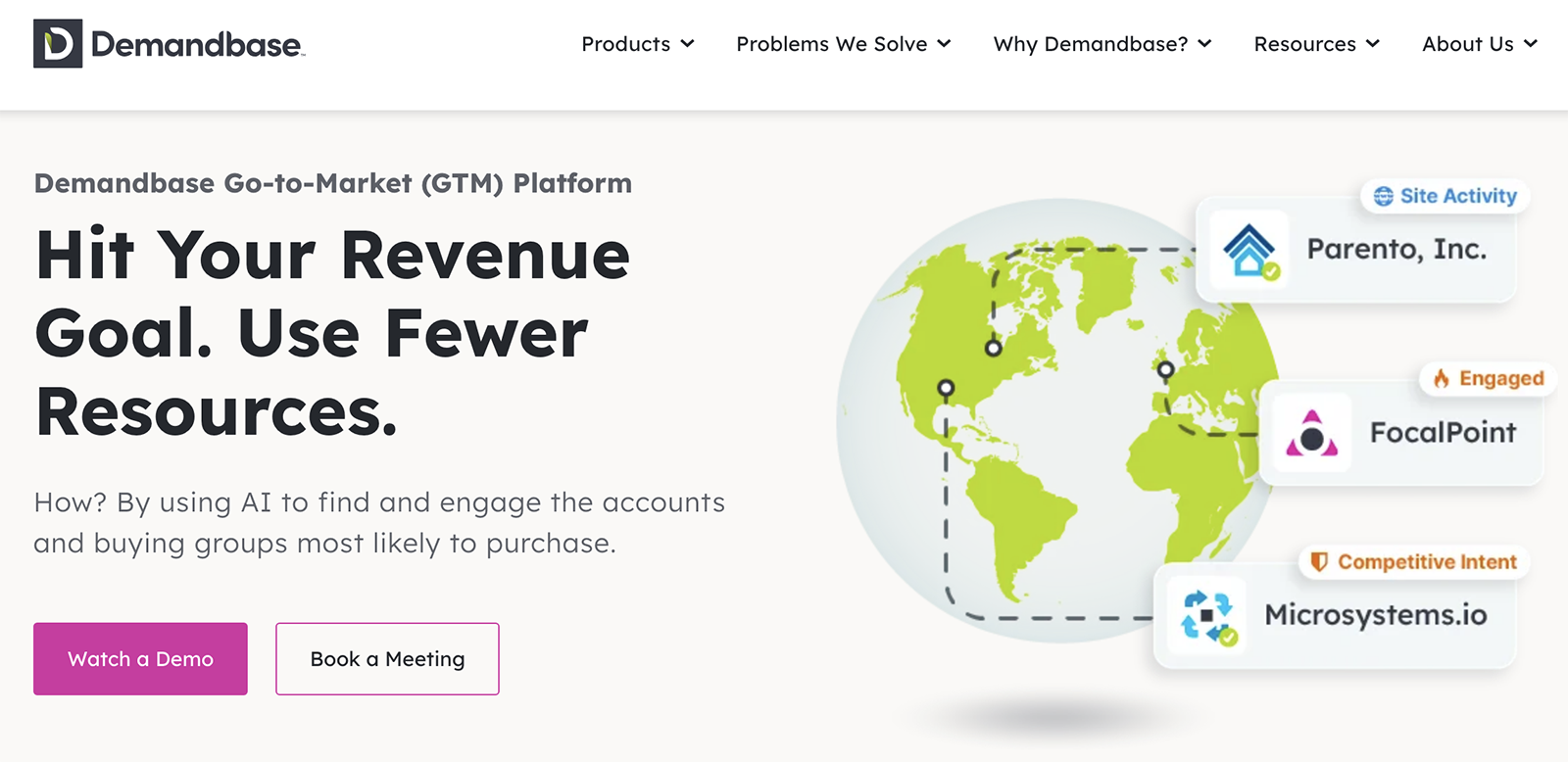 Demandbase homepage