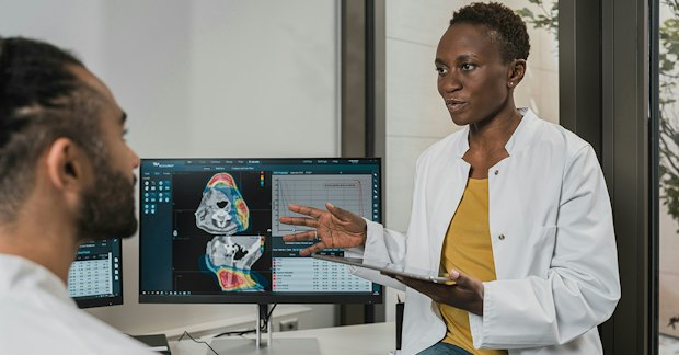 healthcare professionals engaging