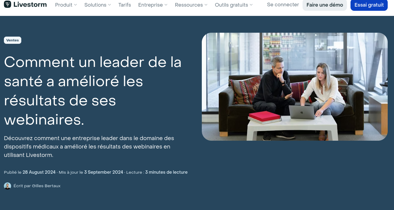 étude de cas comment un leader de la santé a réussi à améliorer les résultats de ses webinaires