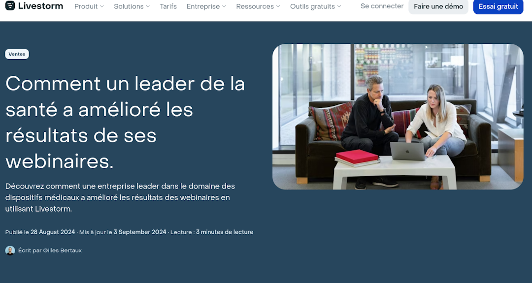 étude de cas comment un leader de la santé a réussi à améliorer les résultats de ses webinaires