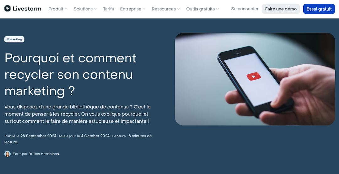 ebook pourquoi et comment recycler son contenu marketing