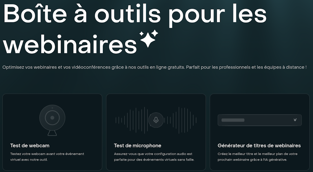 boite à outils pour les webinaires