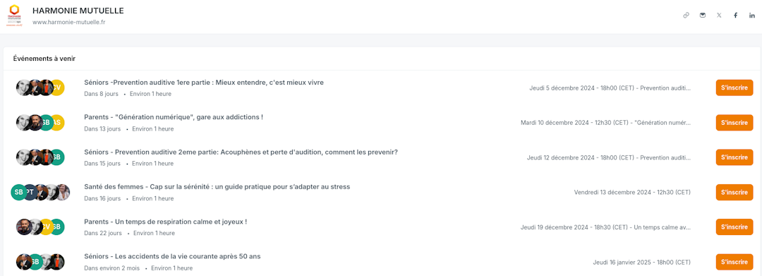 webinaires harmonie mutuelle livestorm app livestorm co