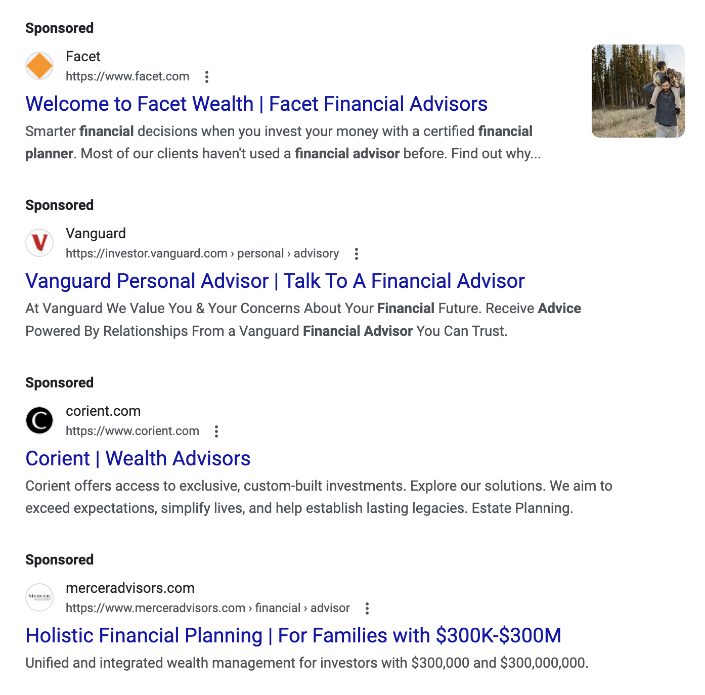 PPC ads for financial advisors