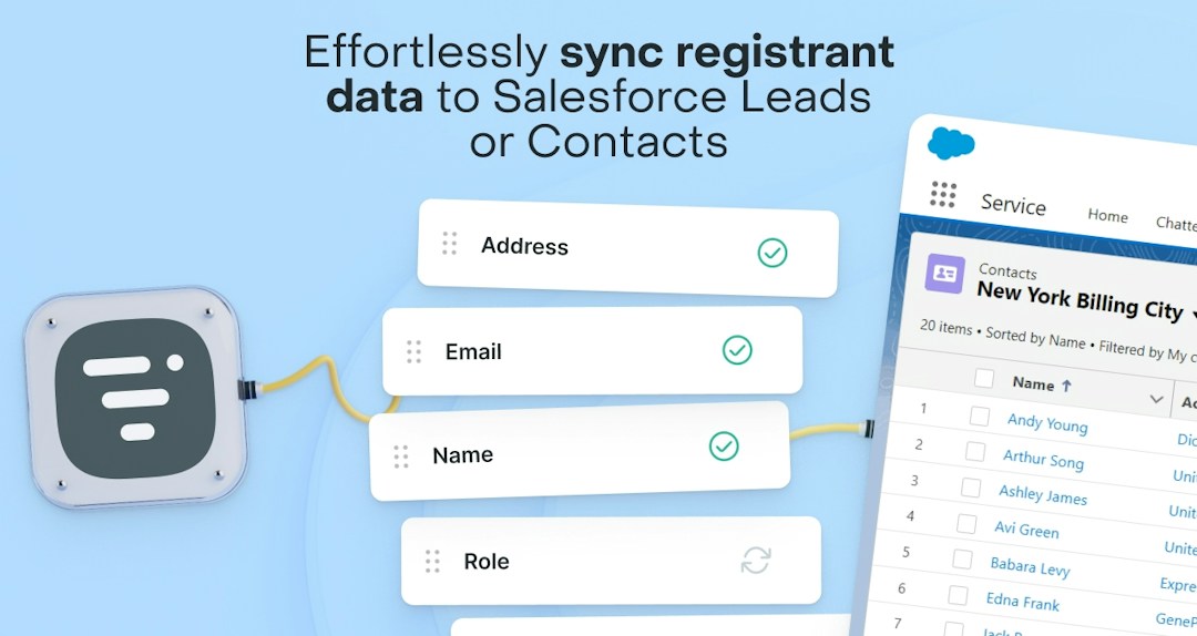 Sincroniza datos de registrantes a Salesforce.