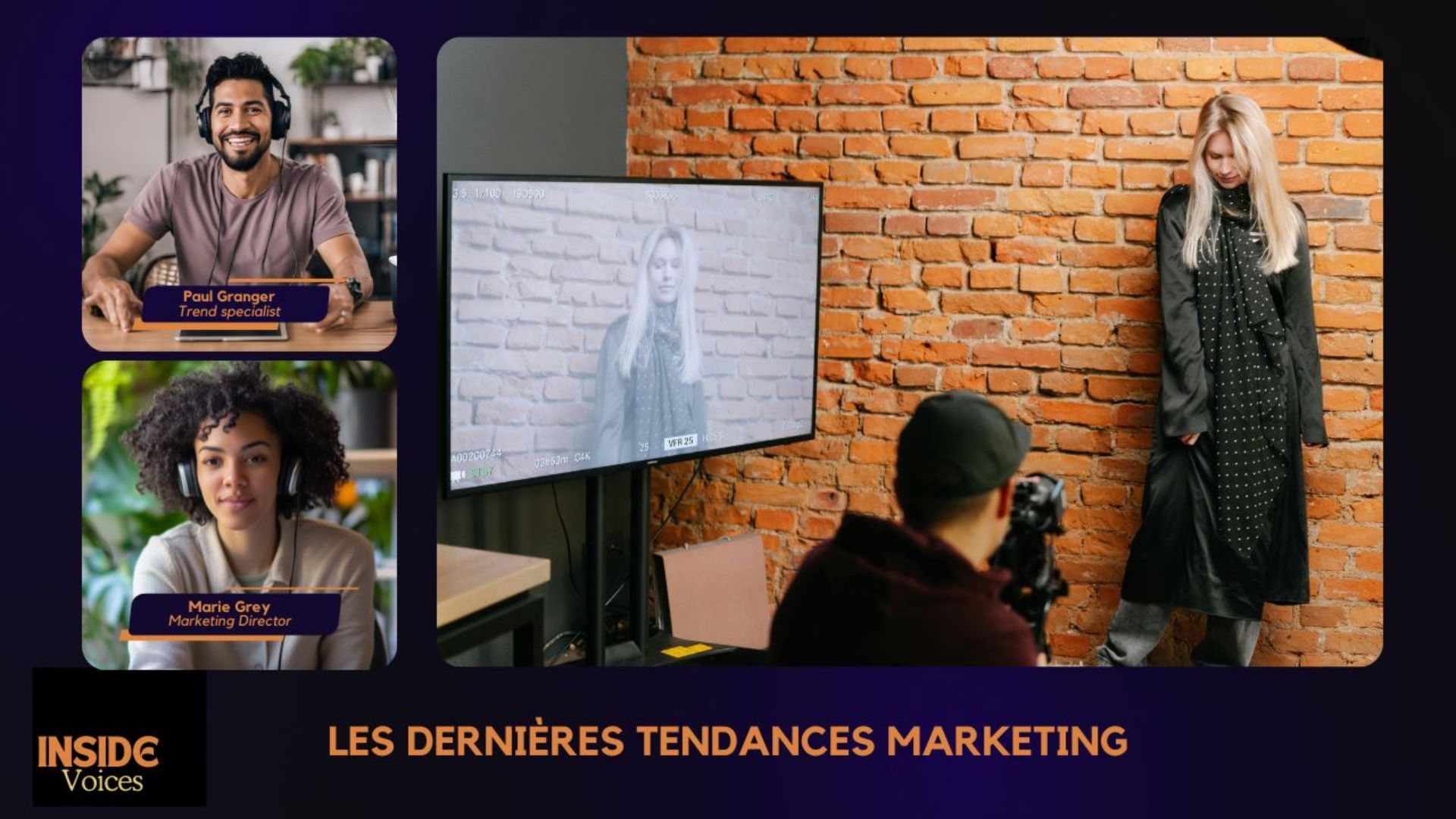Webinar live avec deux experts commentant un shooting photo