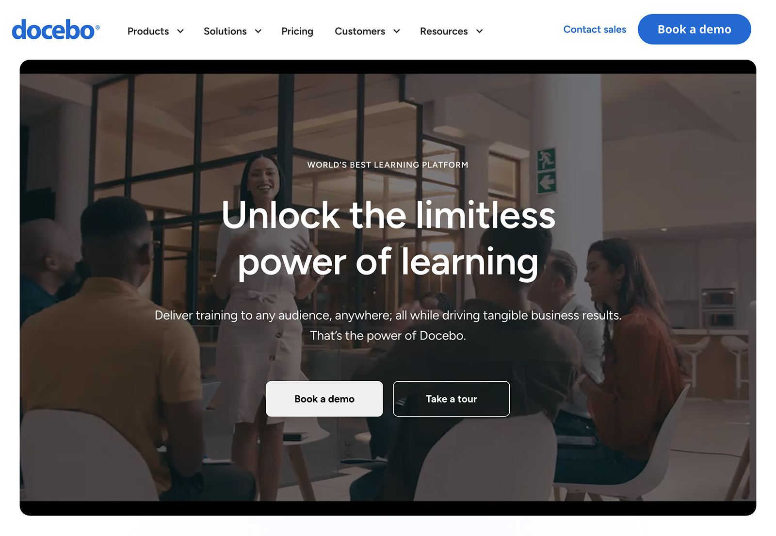 Docebo homepage
