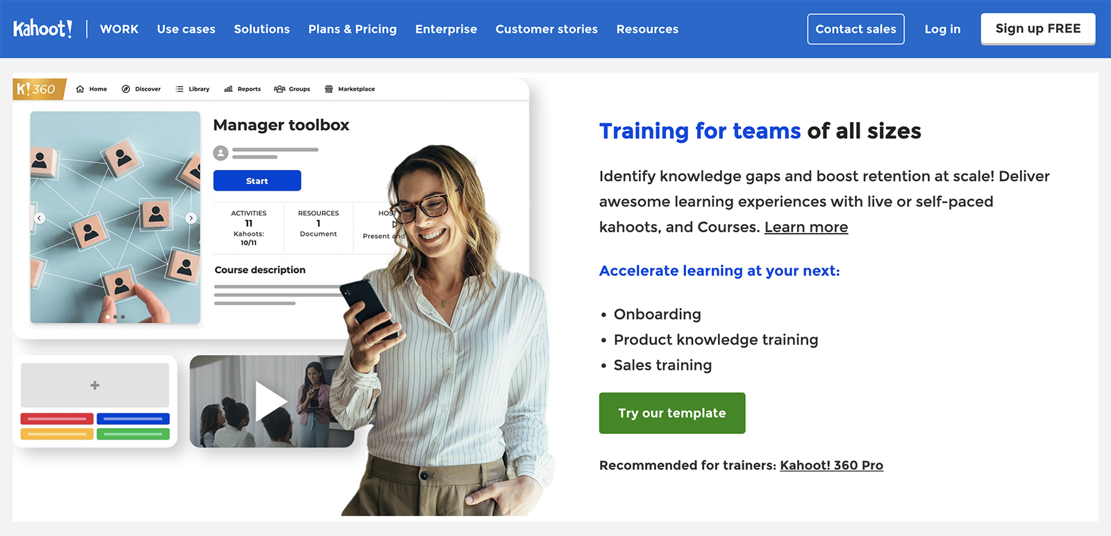 Kahoot! homepage