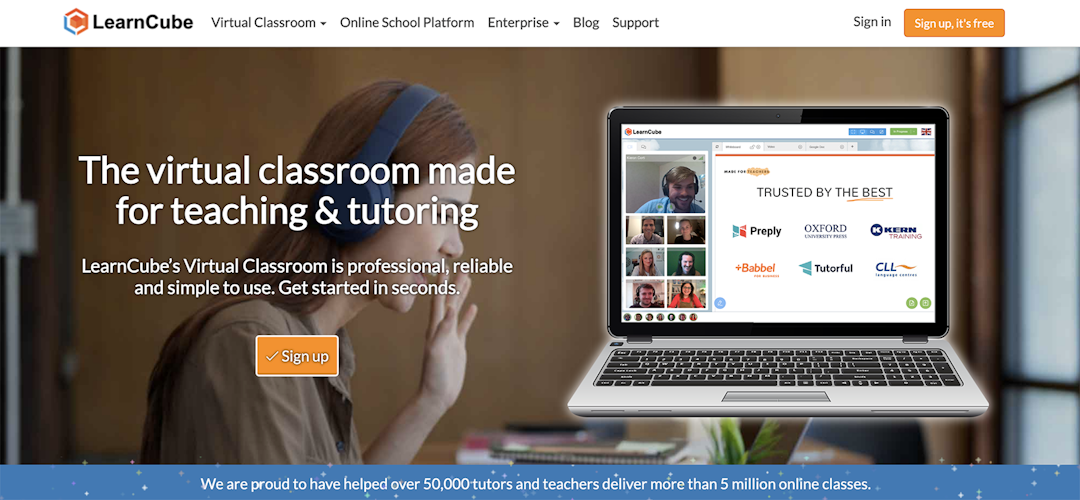 LearnCube homepage