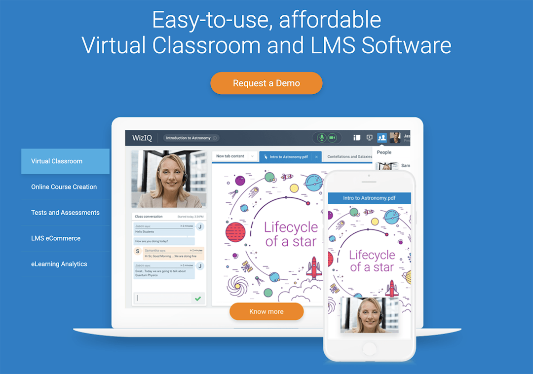 WizIQ homepage