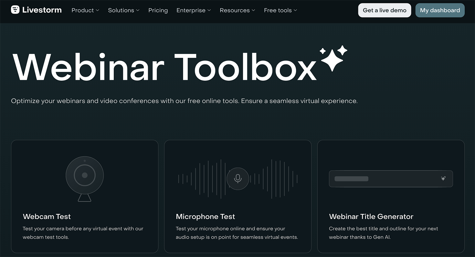 Livestorm's free webinar toolbox