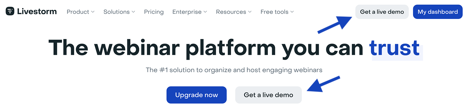Livestorm's live demo
