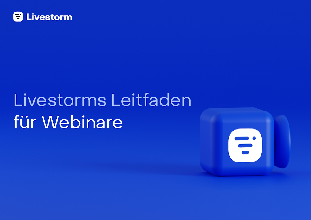 Livestorms Leitfaden für Webinare blau