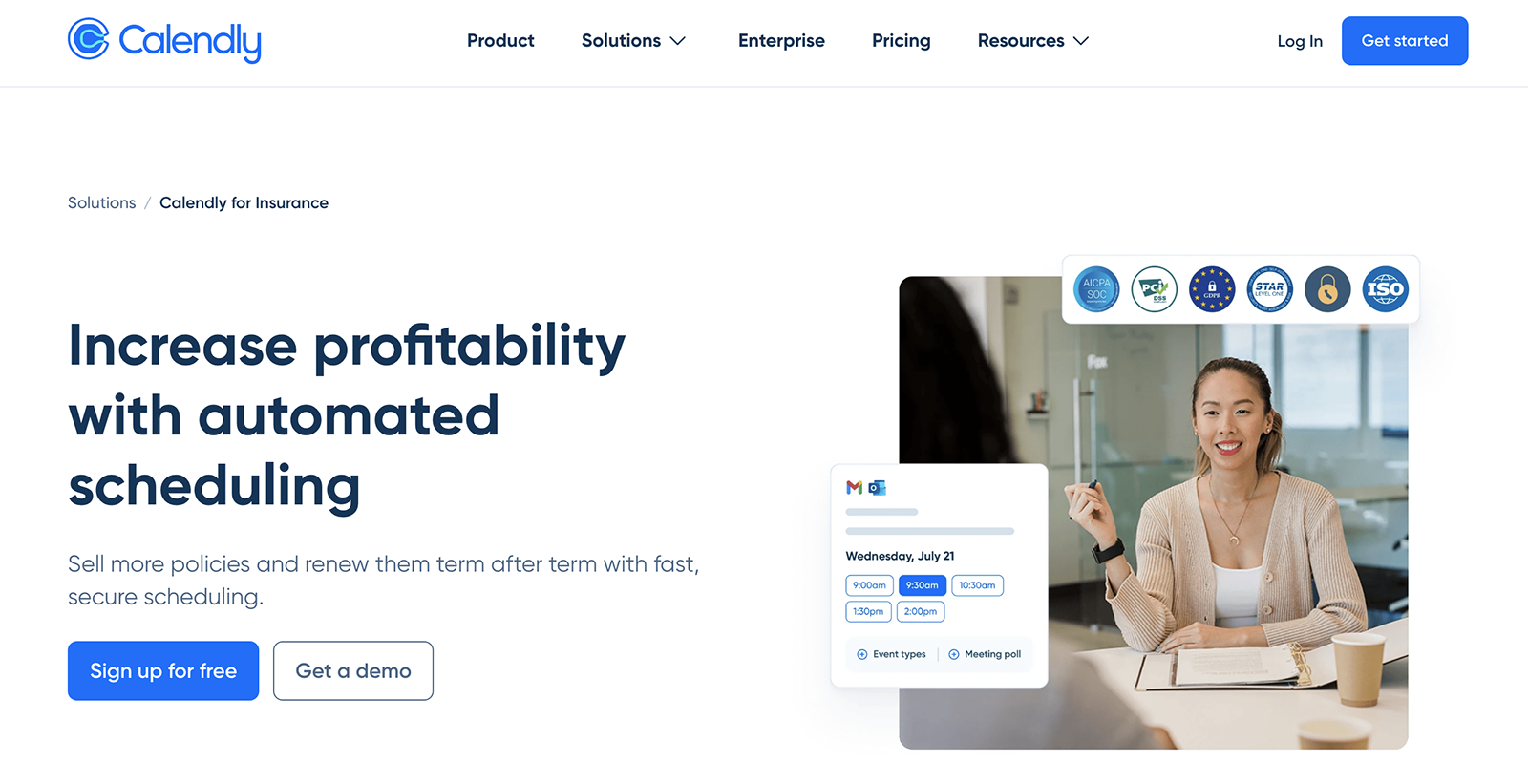 Calendly automated scheduling for insurance