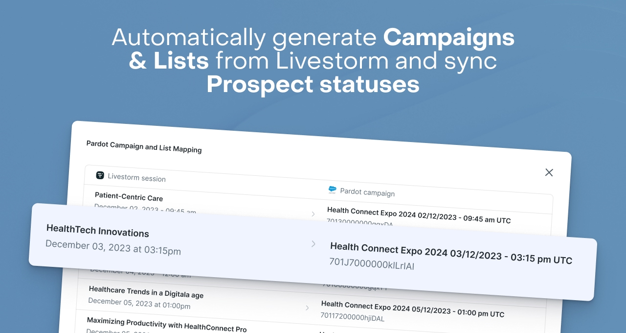 Livestorm x Pardot 4