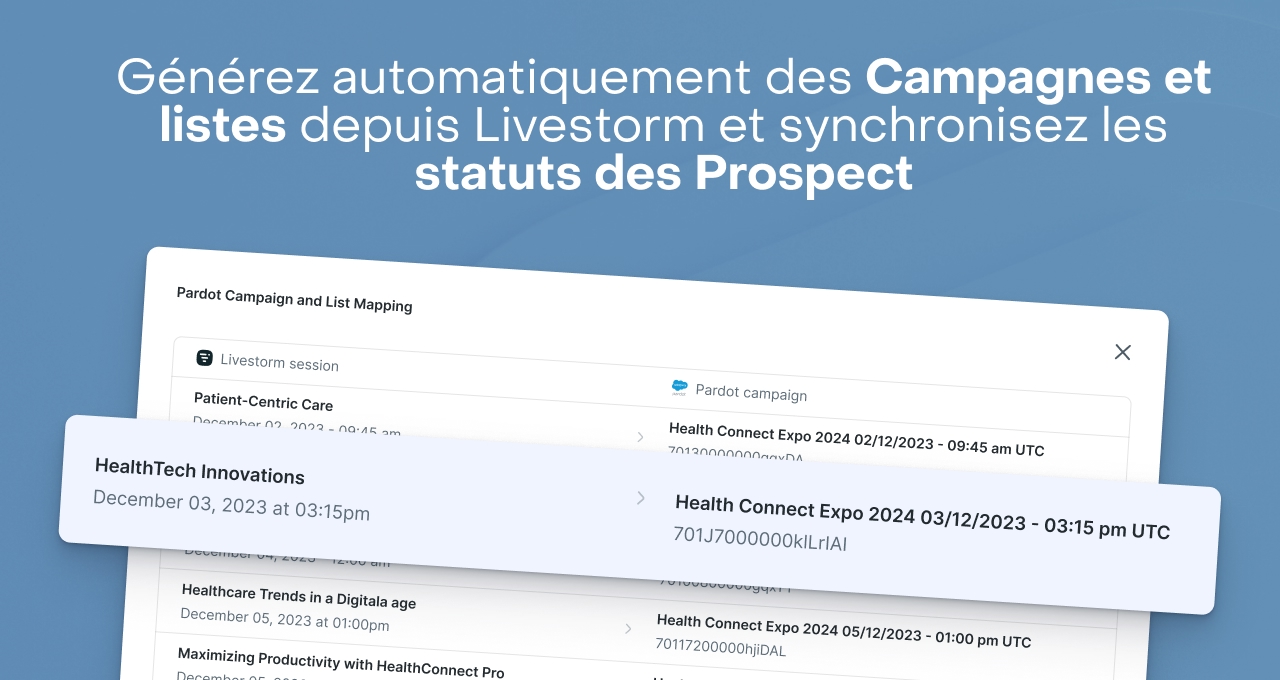 Livestorm x Pardot 4