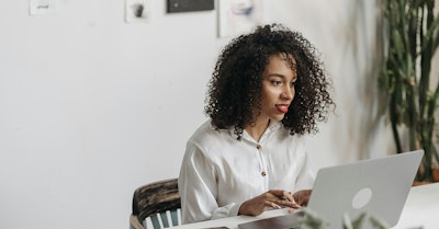 woman configuring software integration