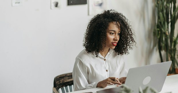 woman configuring software integration