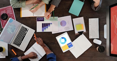 marketing team analyzing campaign results