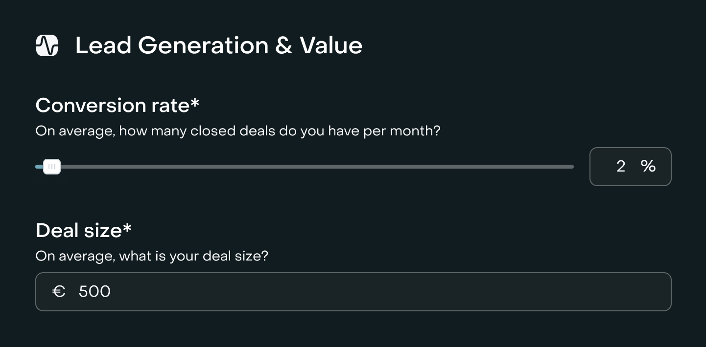 Livestorm webinar ROI calculator lead generation value