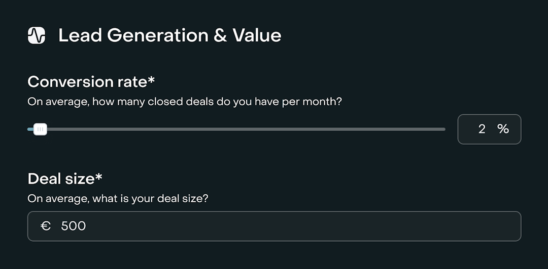 Livestorm webinar ROI calculator lead generation value