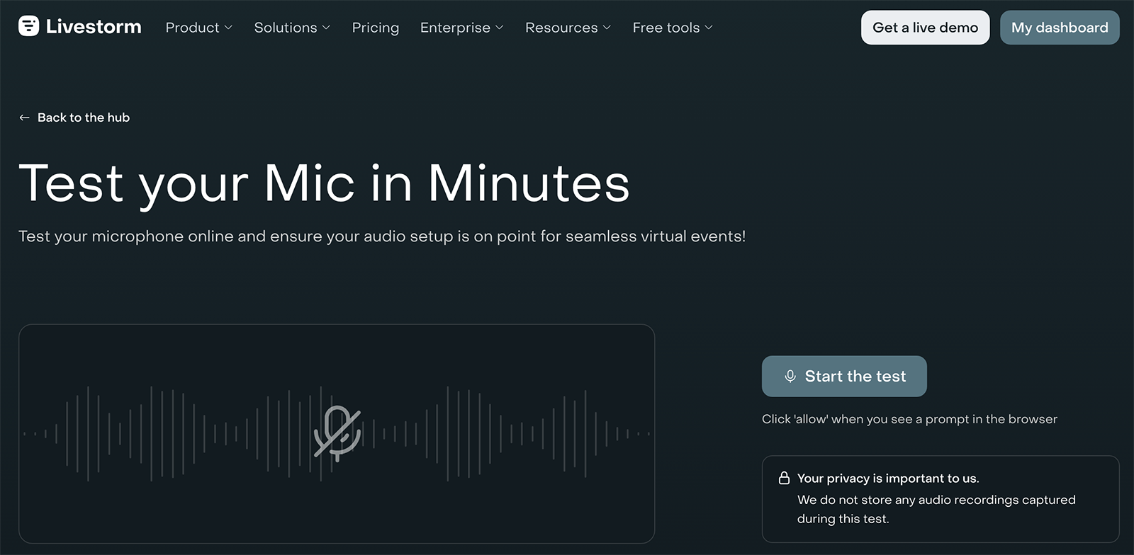 Livestorm microphone test