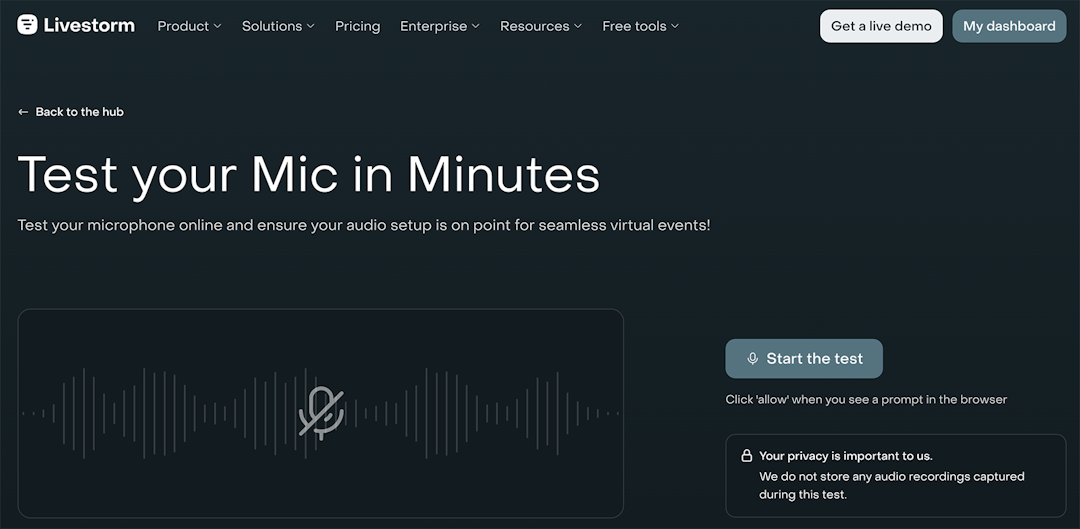 Livestorm microphone test
