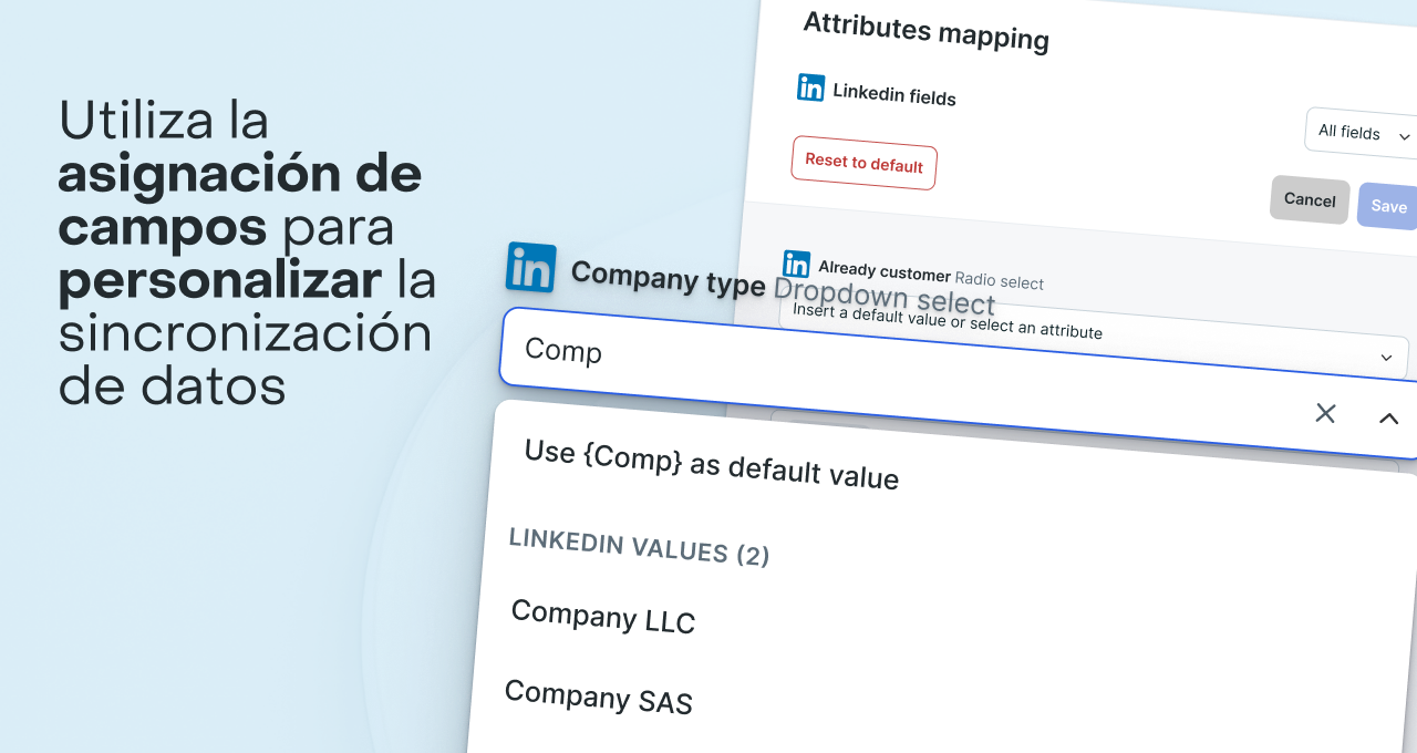 Asignación de campos LinkedIn Lead Gen Forms