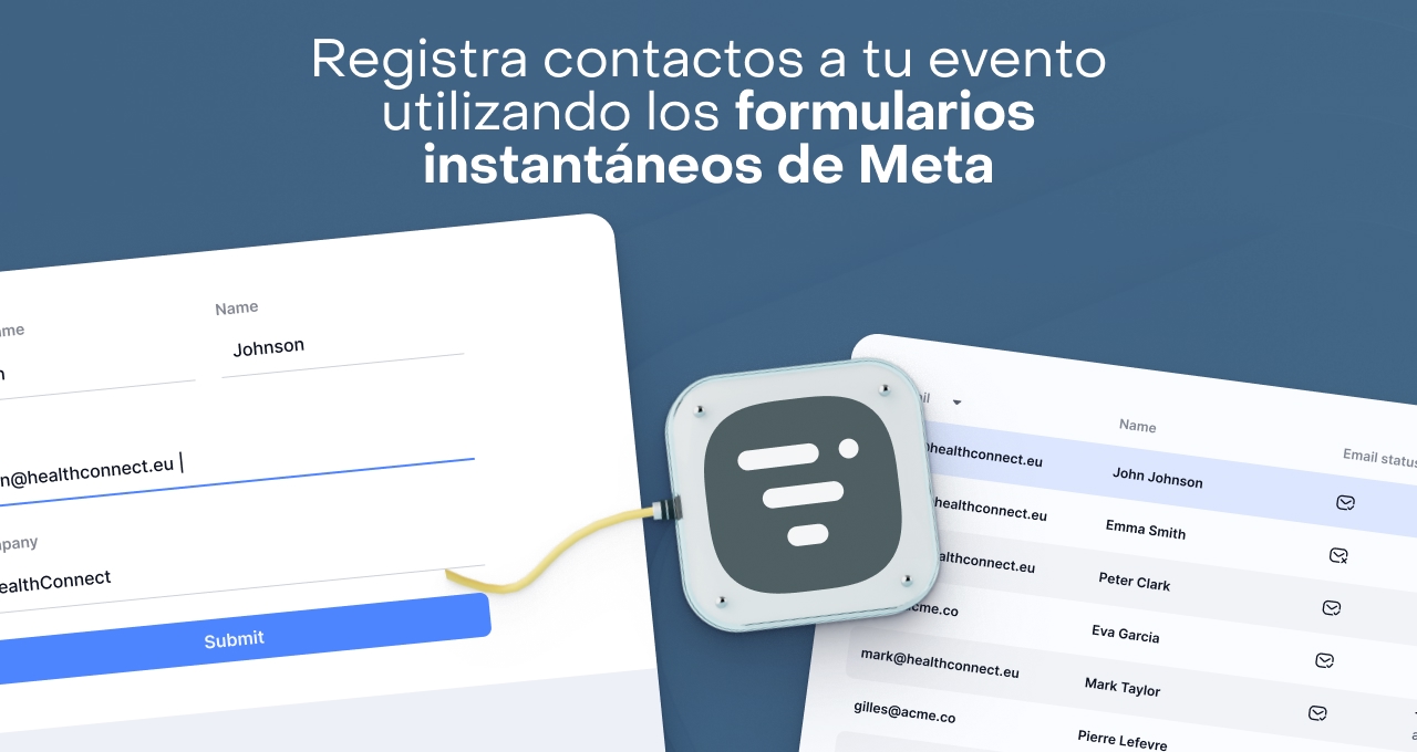 Registro de contactos con formularios instantáneos Meta
