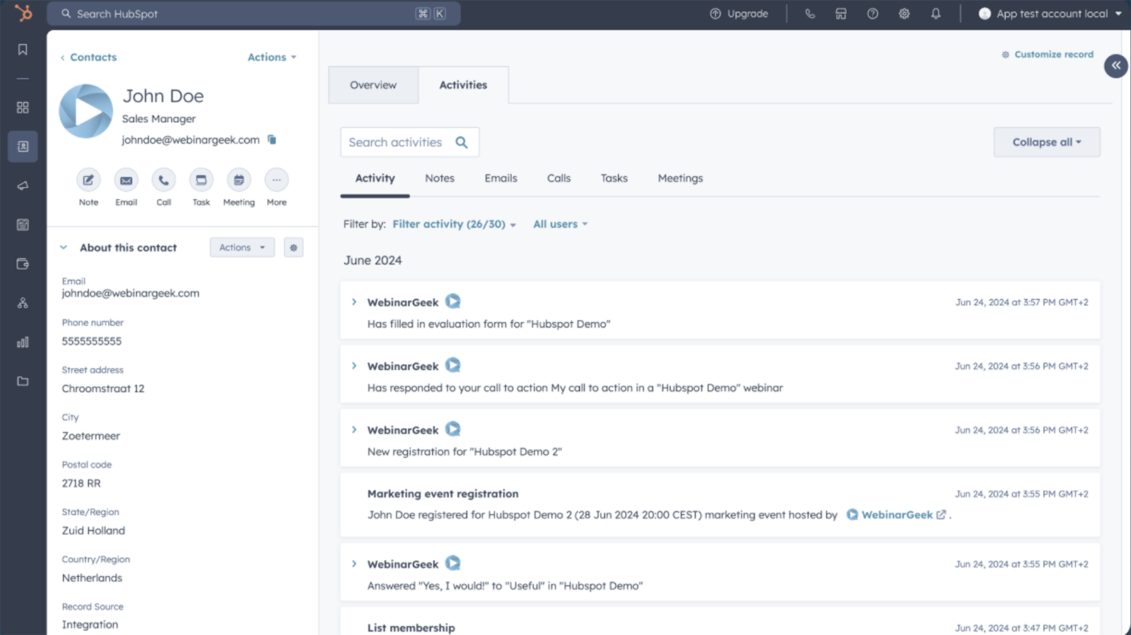 WebinarGeek HubSpot integration