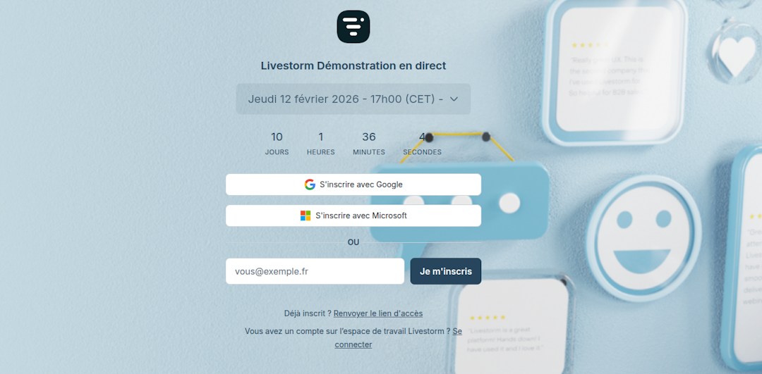 livestorm demonstration en direct