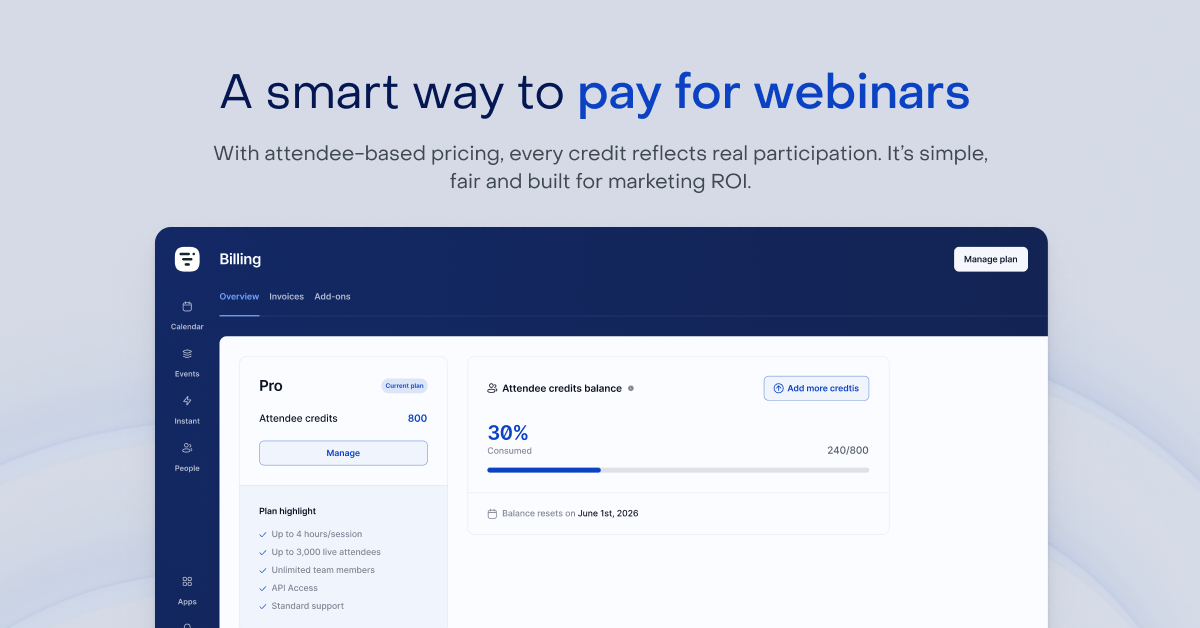 webinar pricing livestorm