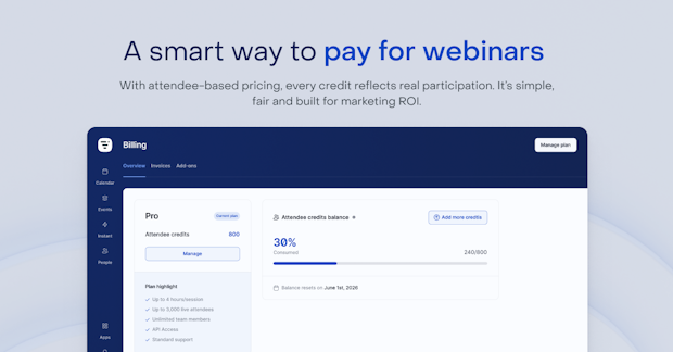 webinar pricing livestorm