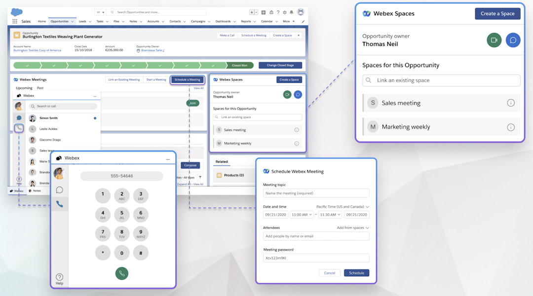 Webex Salesforce integration