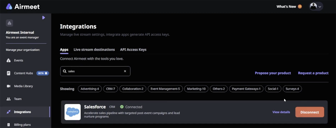 Airmeet Salesforce integration